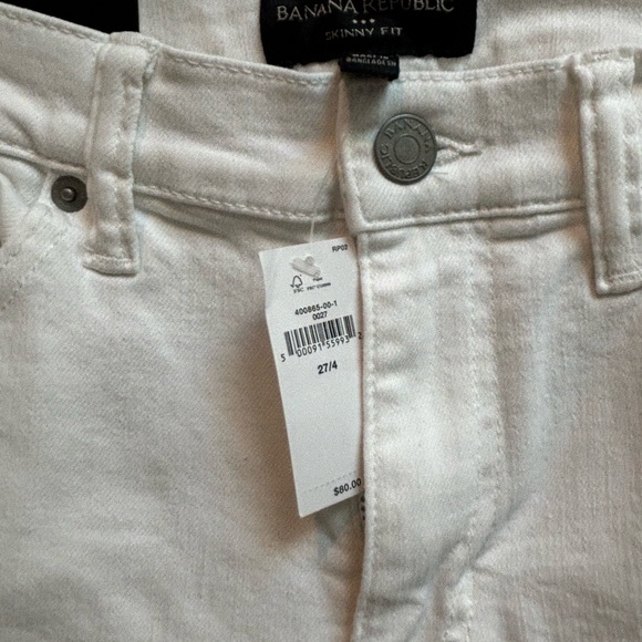 Banana Republic NWT midrise vintage stretch white jeans - Picture 4 of 4